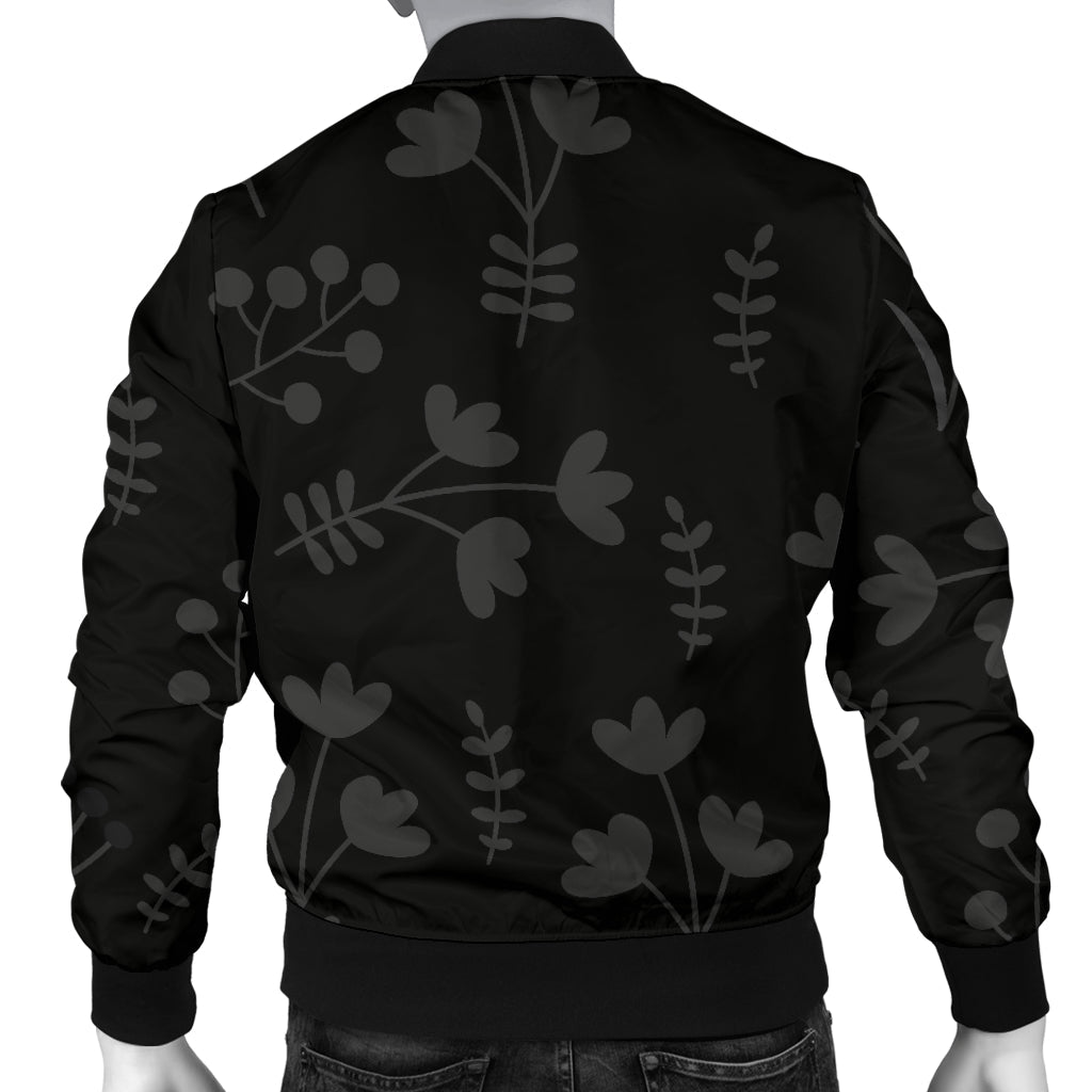 Charcoal Floral Men's Bomber Jacket - Carbone's Marketplace