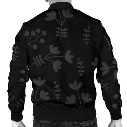 Charcoal Floral Men's Bomber Jacket - Carbone's Marketplace