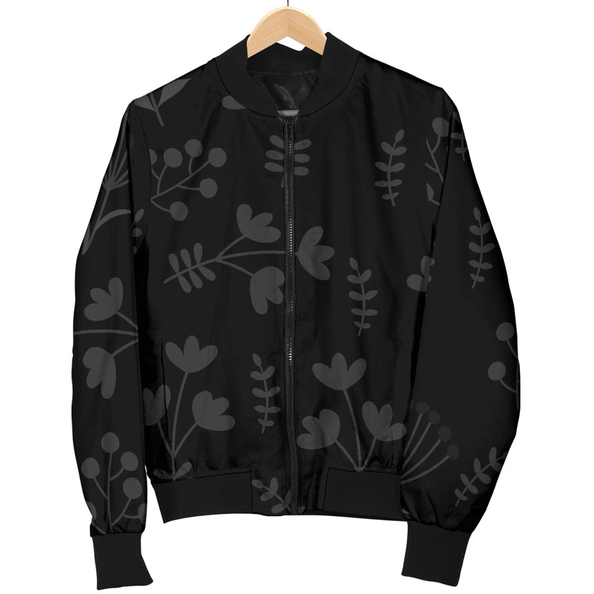 Charcoal Floral Men's Bomber Jacket - Carbone's Marketplace