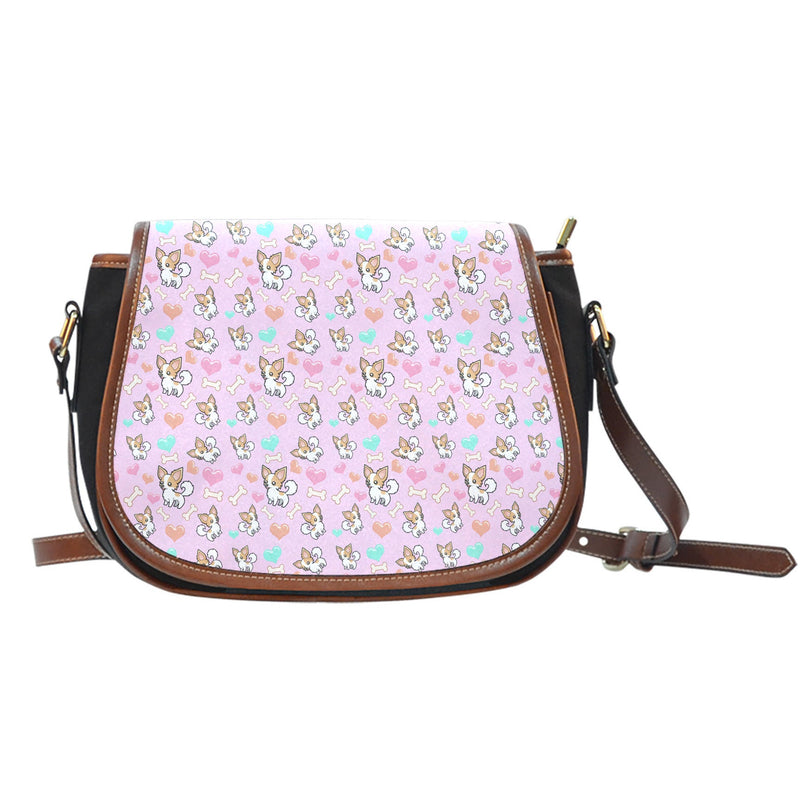 Chihuahua Dog Lovers Canvas Saddle Bag - Carbone&