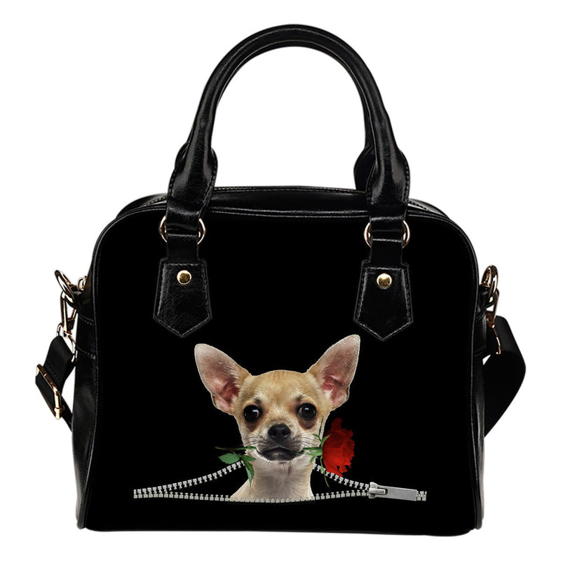 Chihuahua Rose Zipper - Carbone&