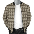 Chocolate Argyle Mens Bomber Jacket - Carbone's Marketplace