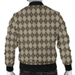 Chocolate Argyle Mens Bomber Jacket - Carbone's Marketplace