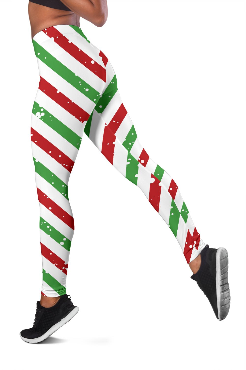Christmas Candy Red Green White Leggings - Carbone's Marketplace