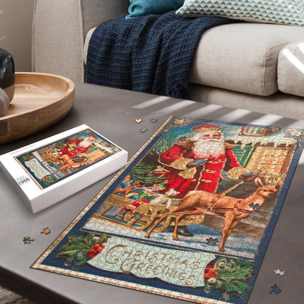 Christmas Greetings Vintage Jigsaw Puzzle - Carbone's Marketplace
