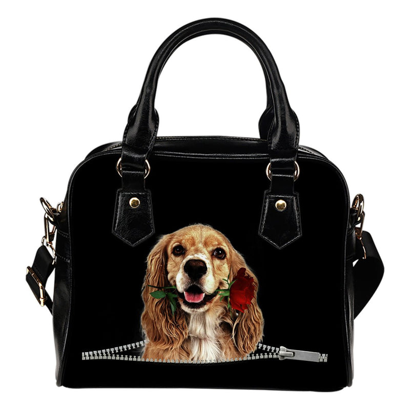 Cocker Spaniel Rose Zipper - Carbone&