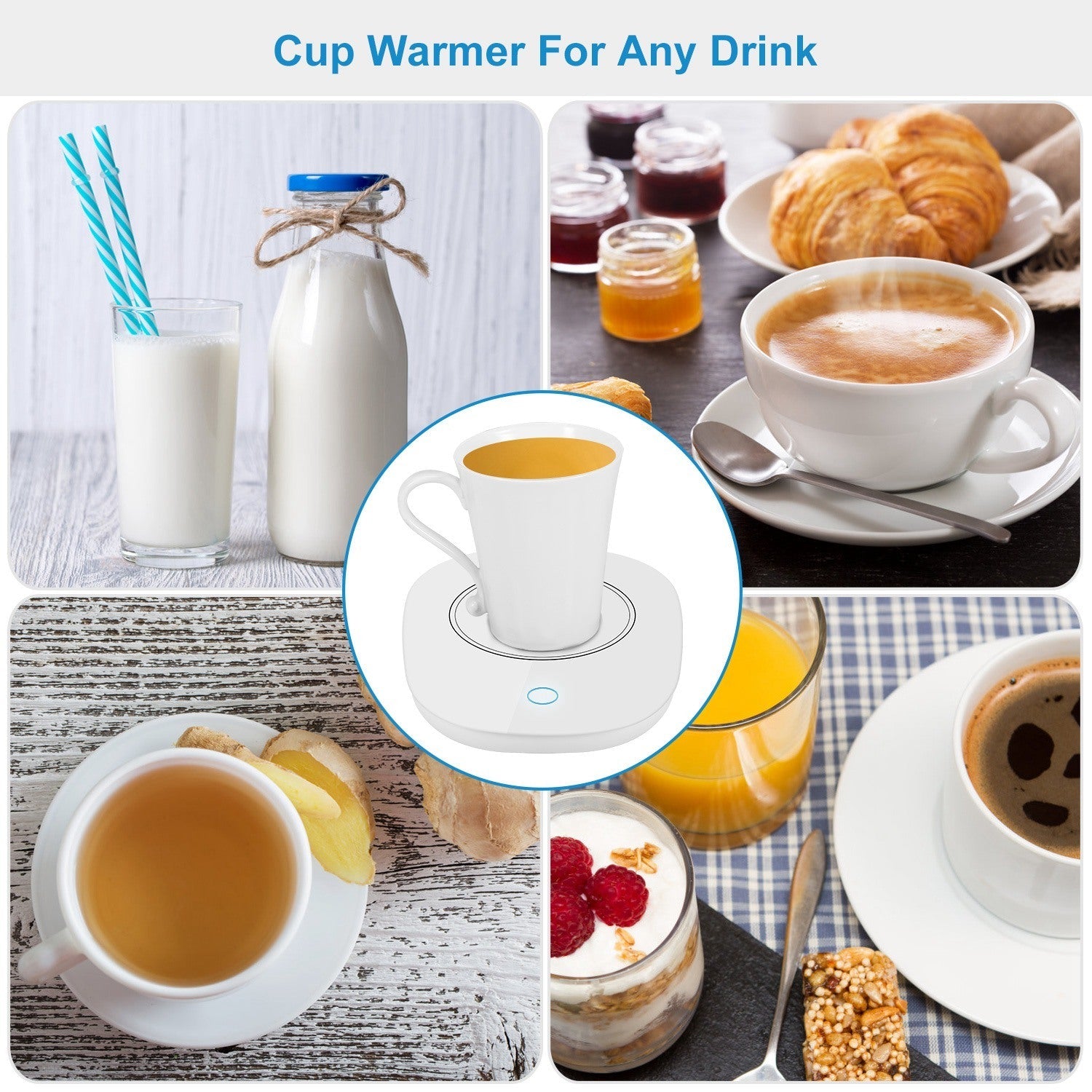 Coffee Mug Warmer Cup Warmer Auto Shut Off Coffee Tea Milk Electric Heater Pad Office Home Desk Coffee Mug Warmer - Carbone's Marketplace