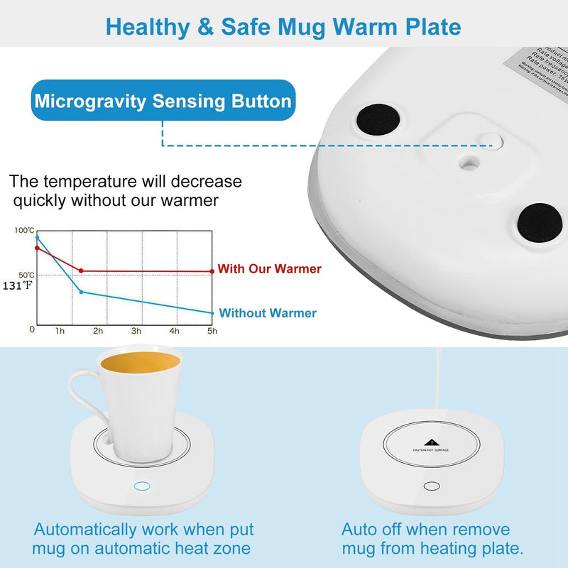 Coffee Mug Warmer Cup Warmer Auto Shut Off Coffee Tea Milk Electric Heater Pad Office Home Desk Coffee Mug Warmer - Carbone&