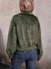 Collared Neck Button Front Jacket with Pockets - Carbone's Marketplace