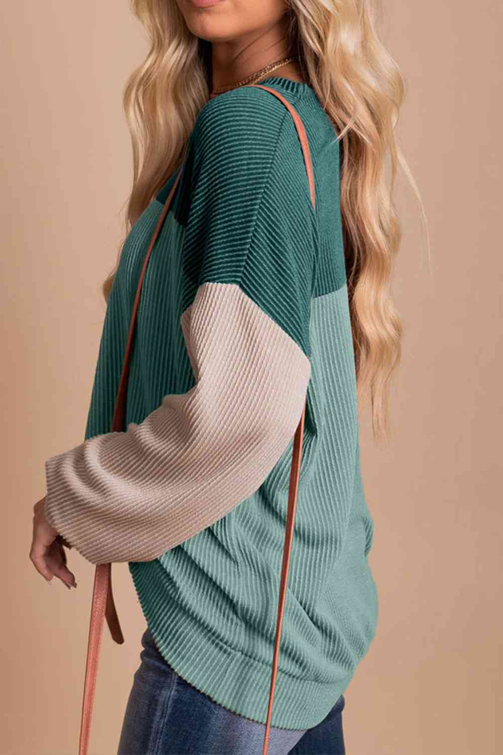 Color Block Dropped Shoulder T-Shirt - Carbone's Marketplace