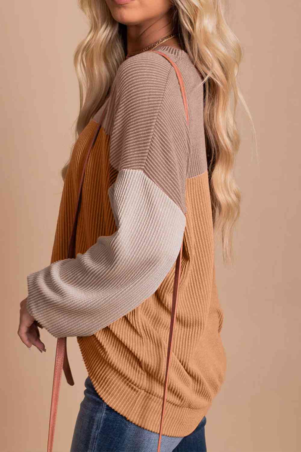 Color Block Dropped Shoulder T-Shirt - Carbone's Marketplace