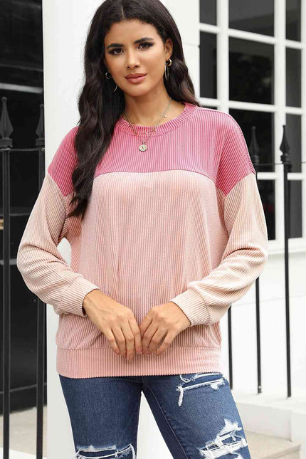 Color Block Dropped Shoulder T-Shirt - Carbone's Marketplace