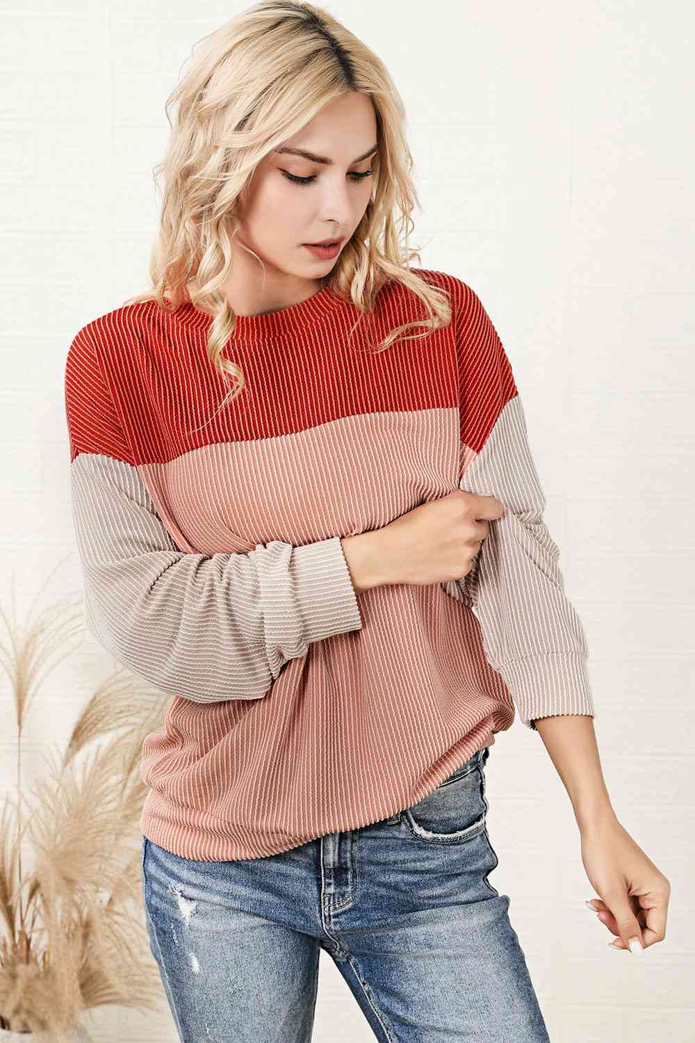 Color Block Dropped Shoulder T-Shirt - Carbone's Marketplace