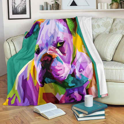 colorful english bulldog pop art style - Carbone's Marketplace