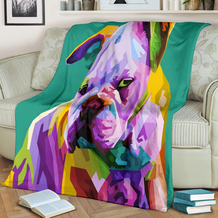 colorful english bulldog pop art style - Carbone's Marketplace