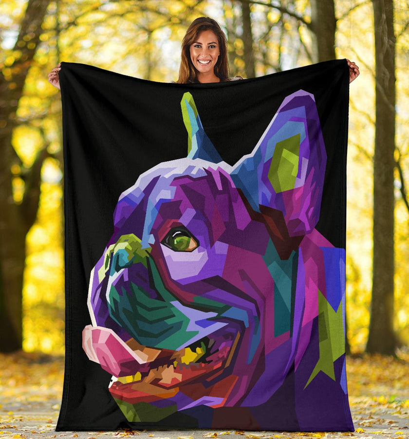 colorful french bulldog geometric pop art - Carbone's Marketplace