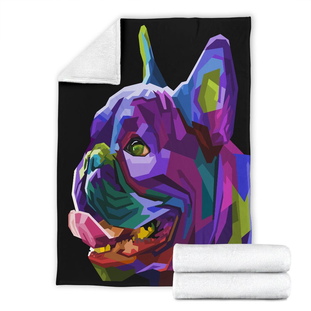 colorful french bulldog geometric pop art - Carbone's Marketplace