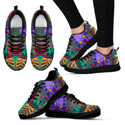 Colorful HandCrafted Artistic Mandala Sneakers - Carbone's Marketplace