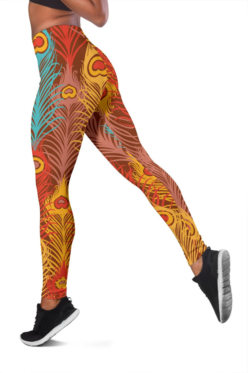 Colorful Peacock Leggings - Carbone's Marketplace