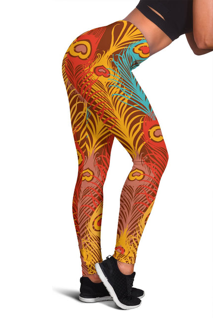 Colorful Peacock Leggings - Carbone's Marketplace