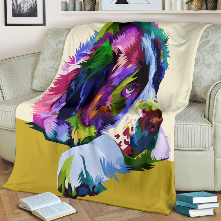 colorful saint bernard dog pop art - Carbone's Marketplace