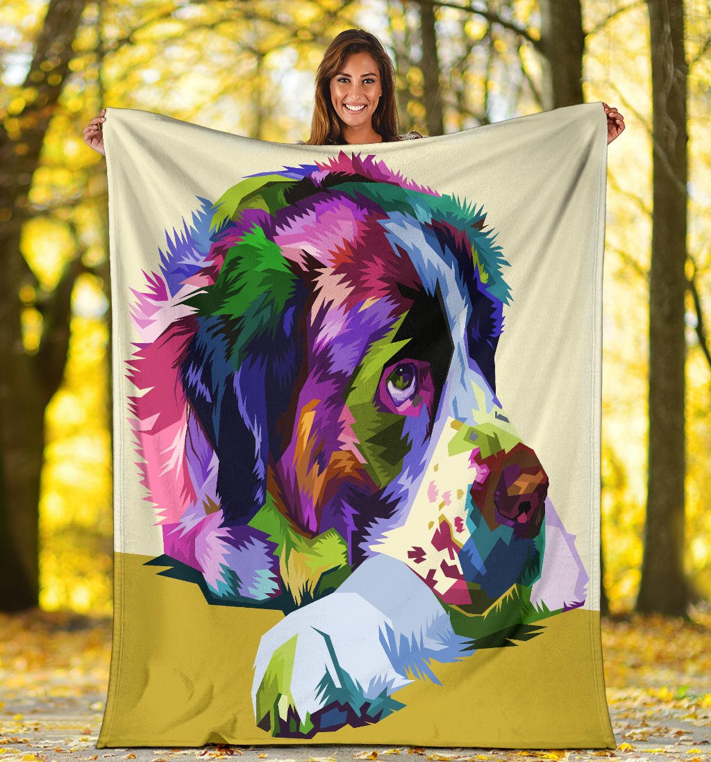 colorful saint bernard dog pop art - Carbone's Marketplace