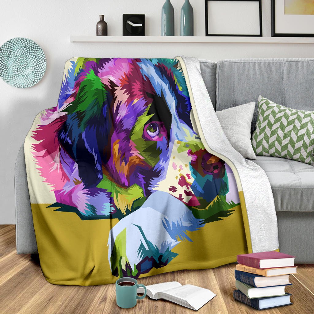 colorful saint bernard dog pop art - Carbone's Marketplace
