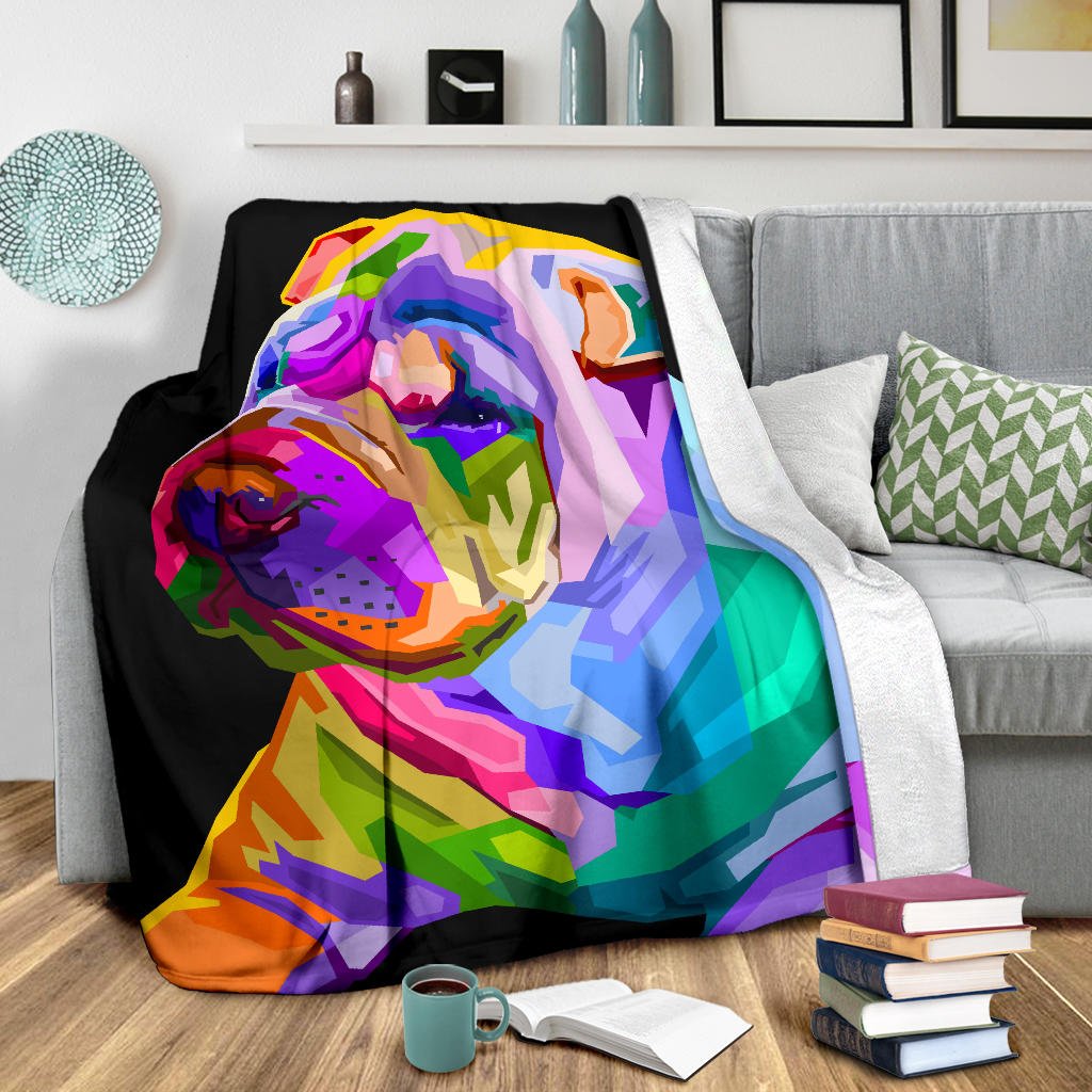 colorful shar pei dog pop art style - Carbone's Marketplace