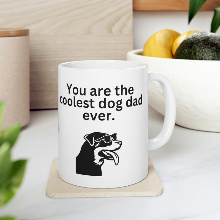 Coolest Dog Dad Mug 11oz - Carbone's Marketplace