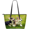 Corgi Dog Large Leather Handbag - Carbone's Marketplace