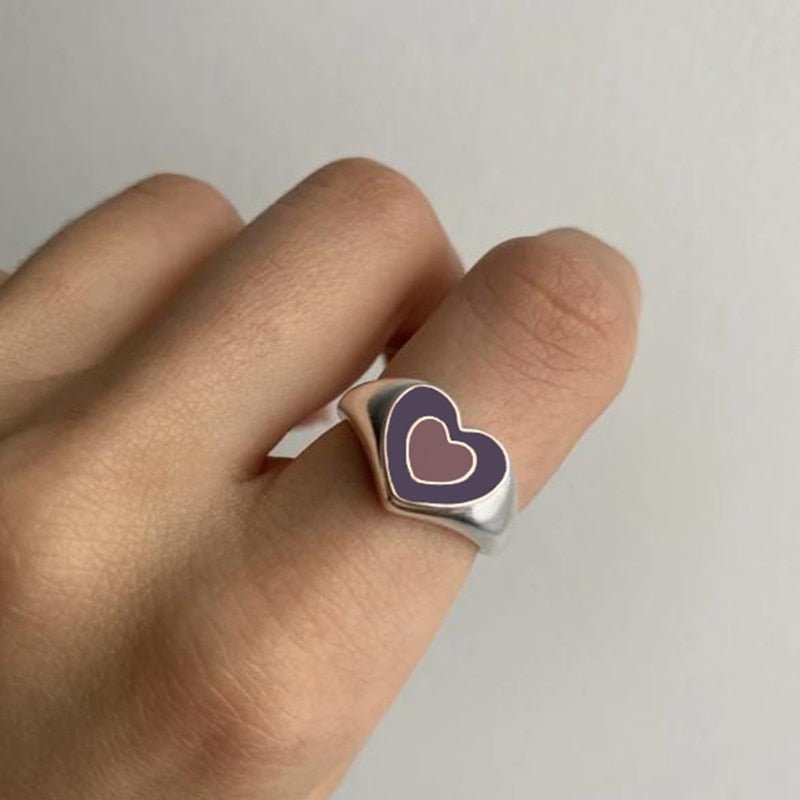 Creative Love Heart Ring - Carbone&