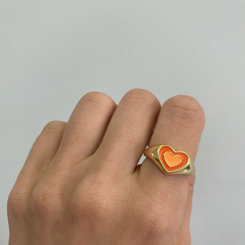 Creative Love Heart Ring - Carbone&