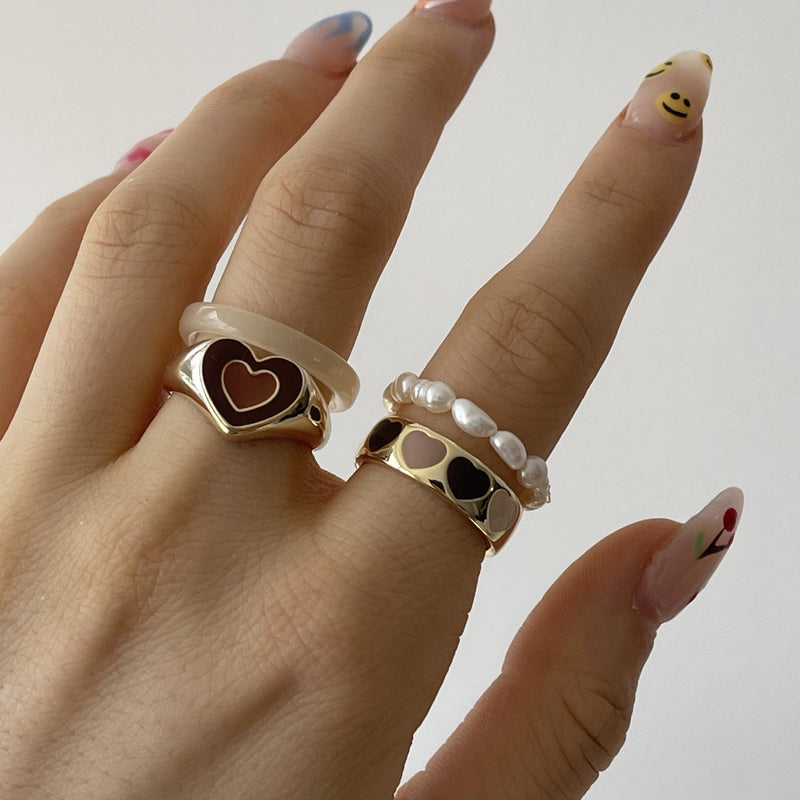 Creative Love Heart Ring - Carbone&