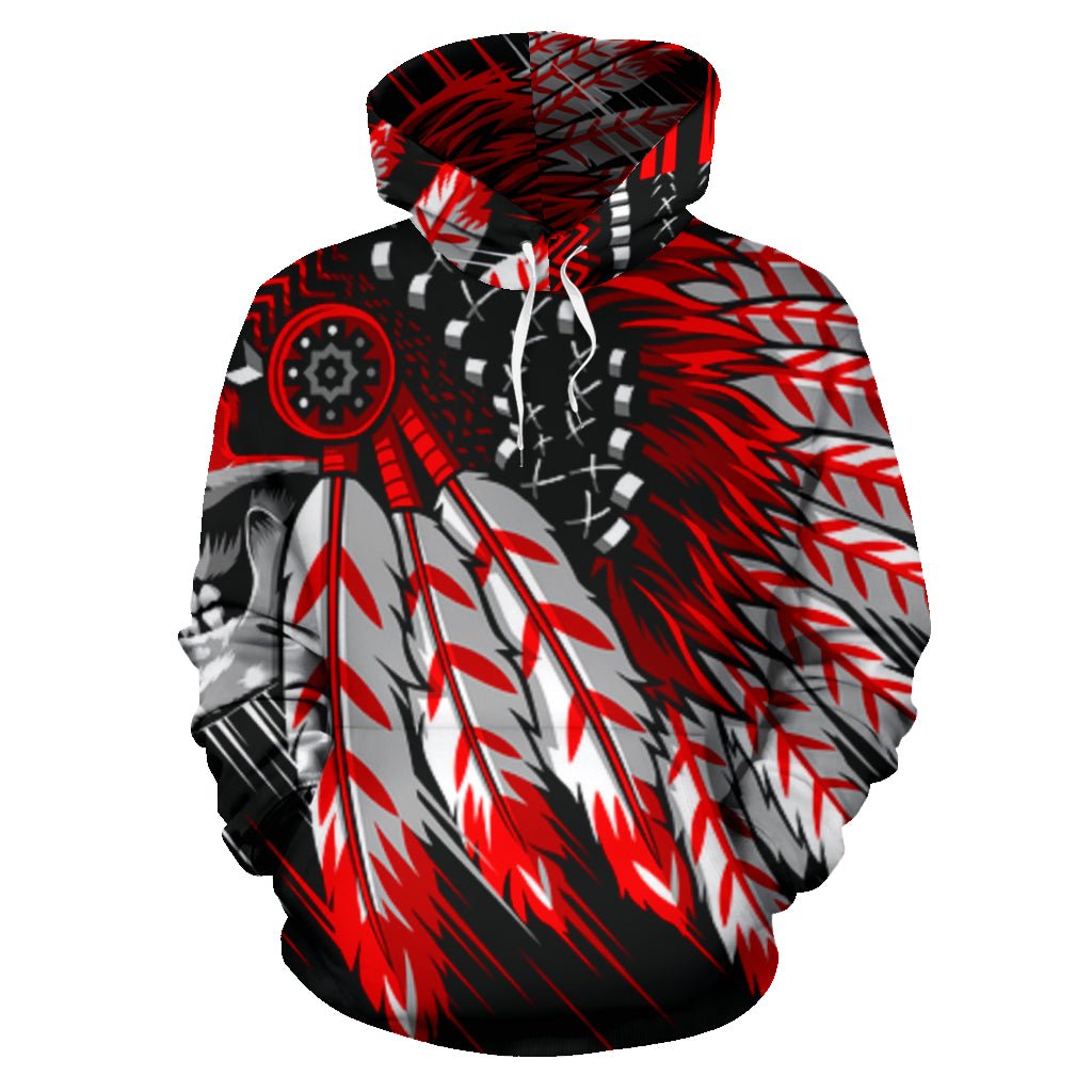 Custom Scull War Chief Hoodie - Carbone's Marketplace