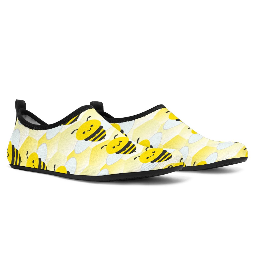 Cute Bumble Bee Aqua Shoes - Carbone's Marketplace