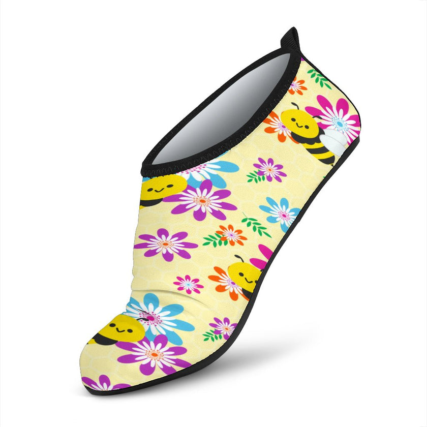 Cute Bumble Bees Aqua Shoes - Carbone's Marketplace