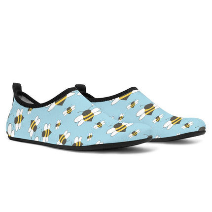 Cute Bumble Bees Aqua Shoes - Carbone's Marketplace