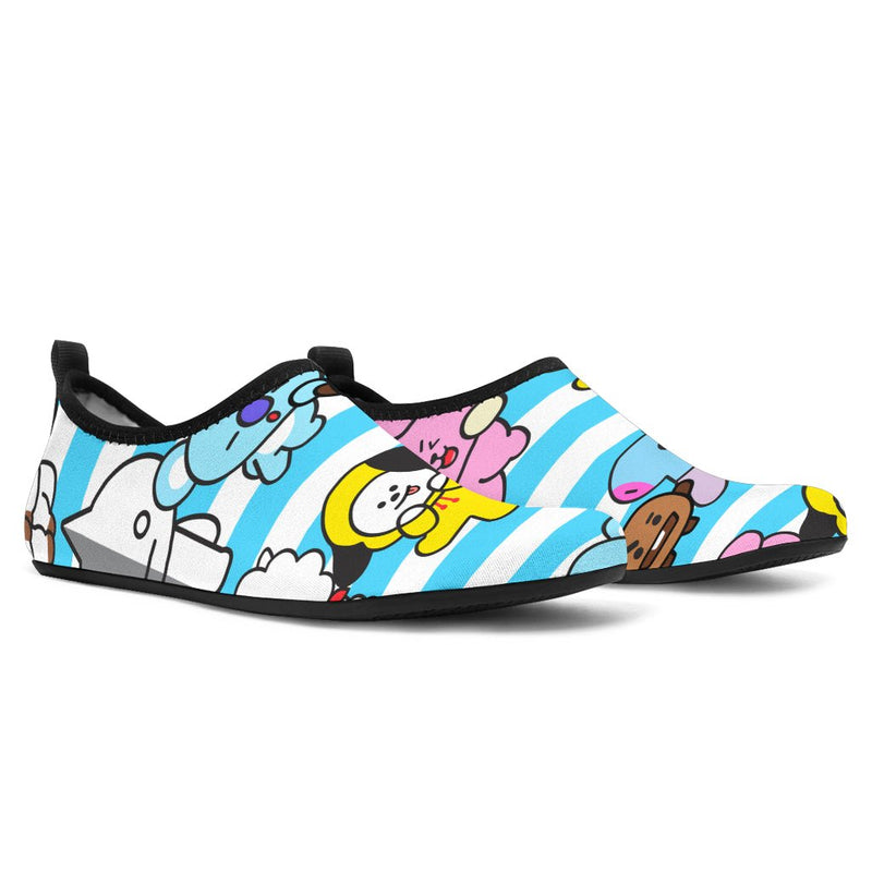 Cute Cartoon Animals Aqua Shoes - Carbone&