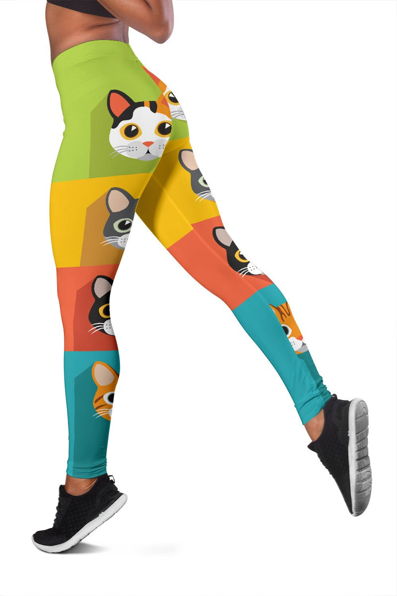 Cute Cats Leggings for Cat Lovers - Carbone&