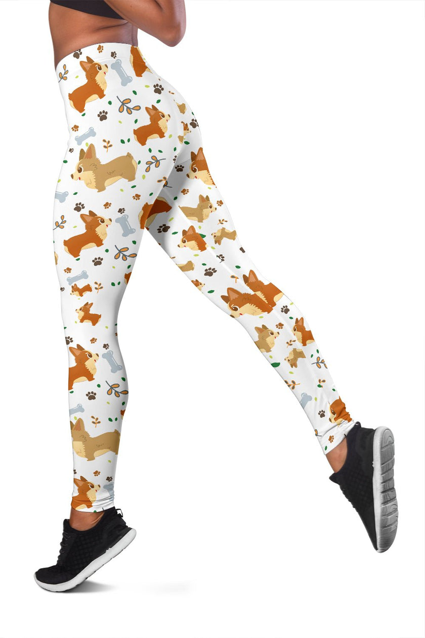 Cute Corgi Dogs Leggings for Lovers of Corgis - Carbone's Marketplace