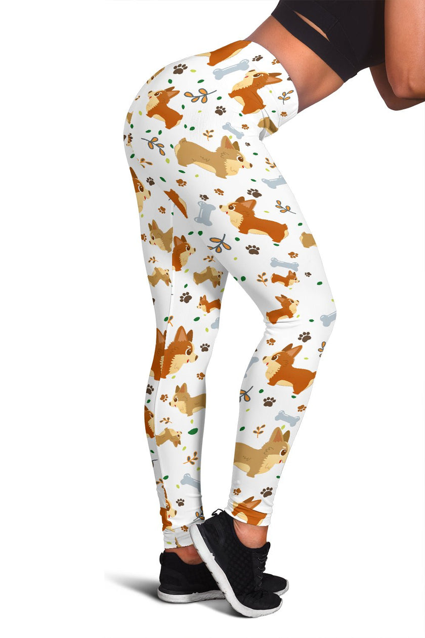 Cute Corgi Dogs Leggings for Lovers of Corgis - Carbone's Marketplace