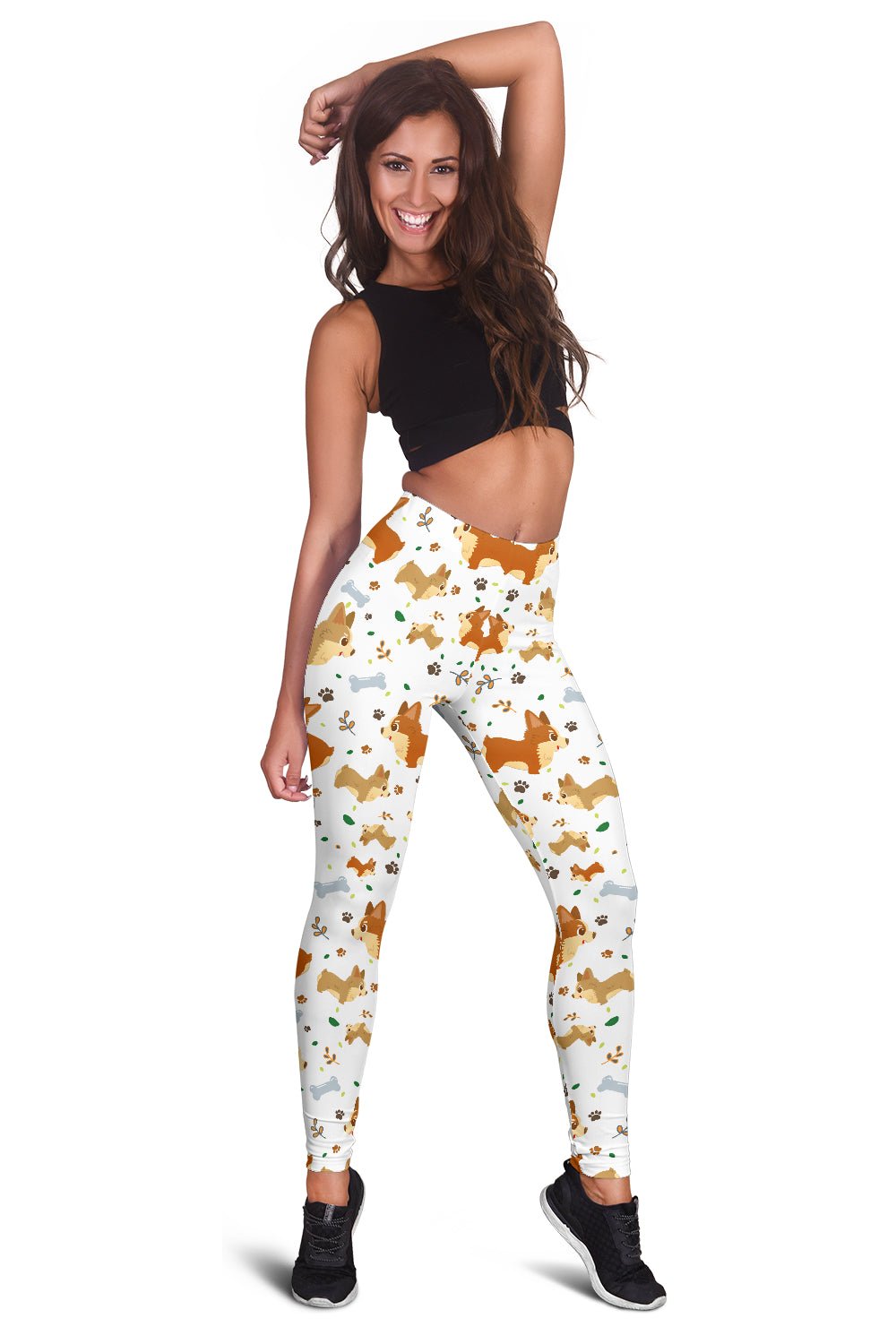 Cute Corgi Dogs Leggings for Lovers of Corgis - Carbone's Marketplace