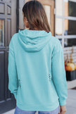 Cutout Dropped Shoulder Hoodie - Carbone's Marketplace