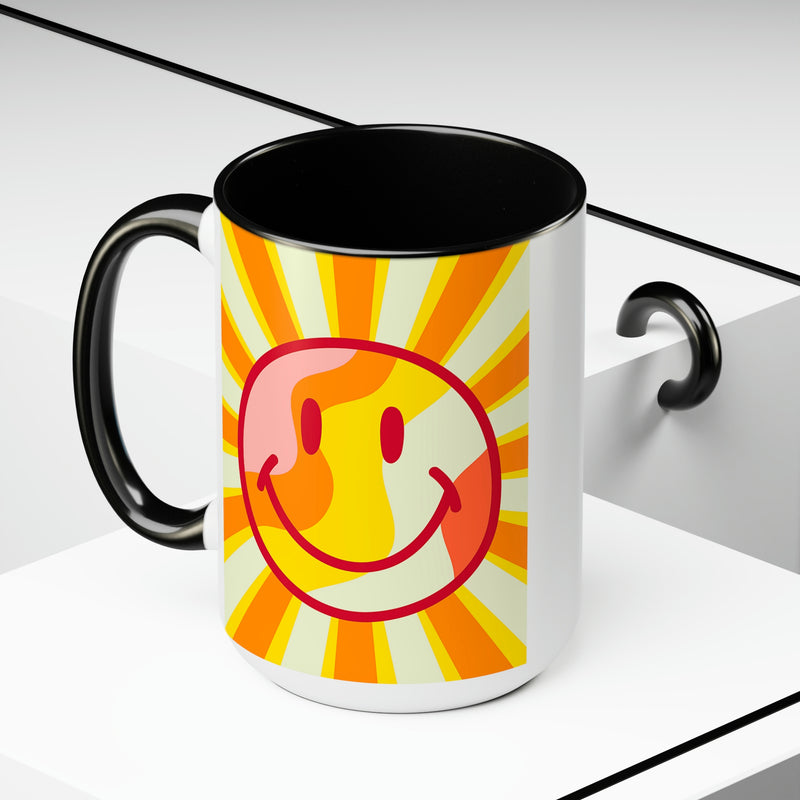 Sunshine Smiley Face Mugs, Sunshine Mug, Smily Face Mug