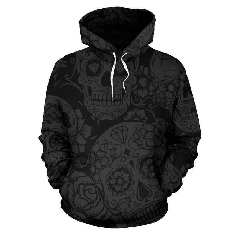 Dark Sugar Skull Hoodie - Carbone&