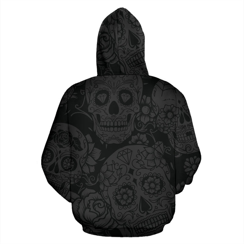 Dark Sugar Skull Hoodie - Carbone&