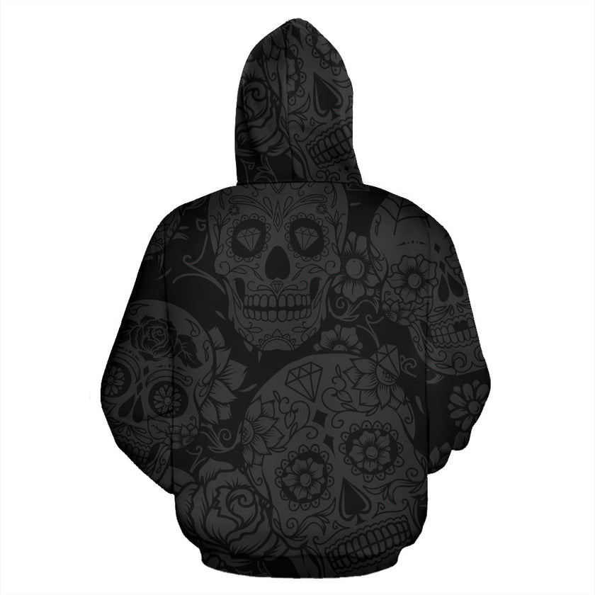 Dark Sugar Skull Hoodie - Carbone's Marketplace