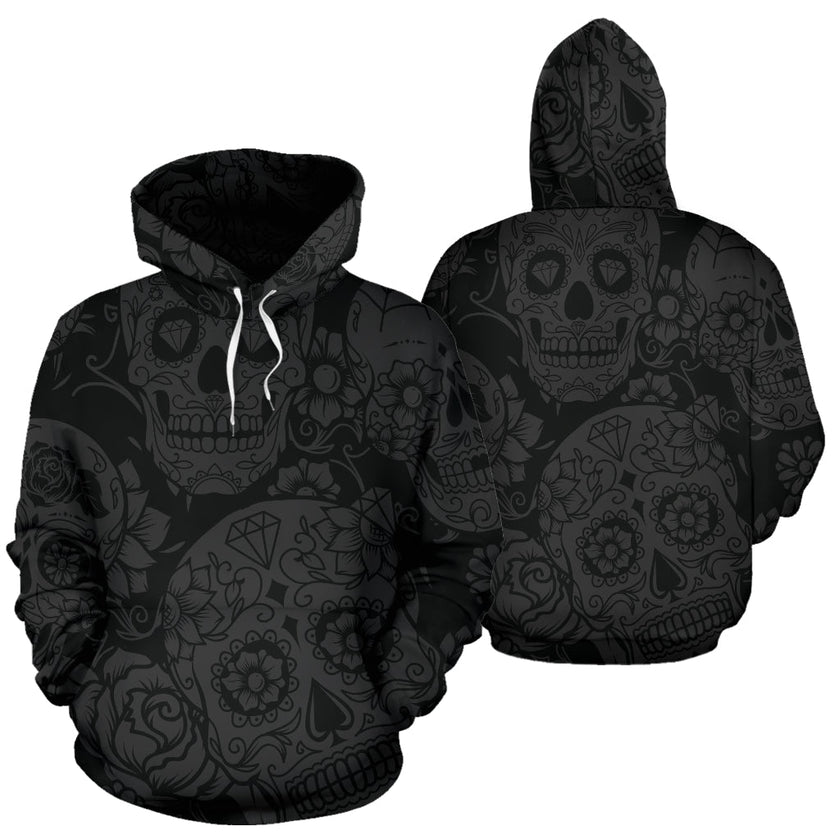 Dark Sugar Skull Hoodie - Carbone's Marketplace