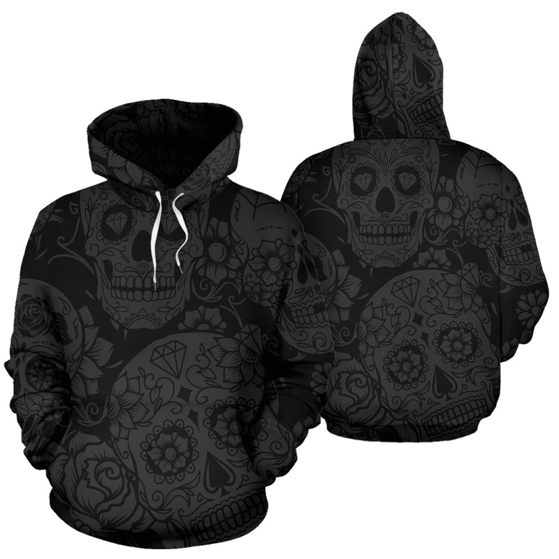 Dark Sugar Skull Hoodie - Carbone&