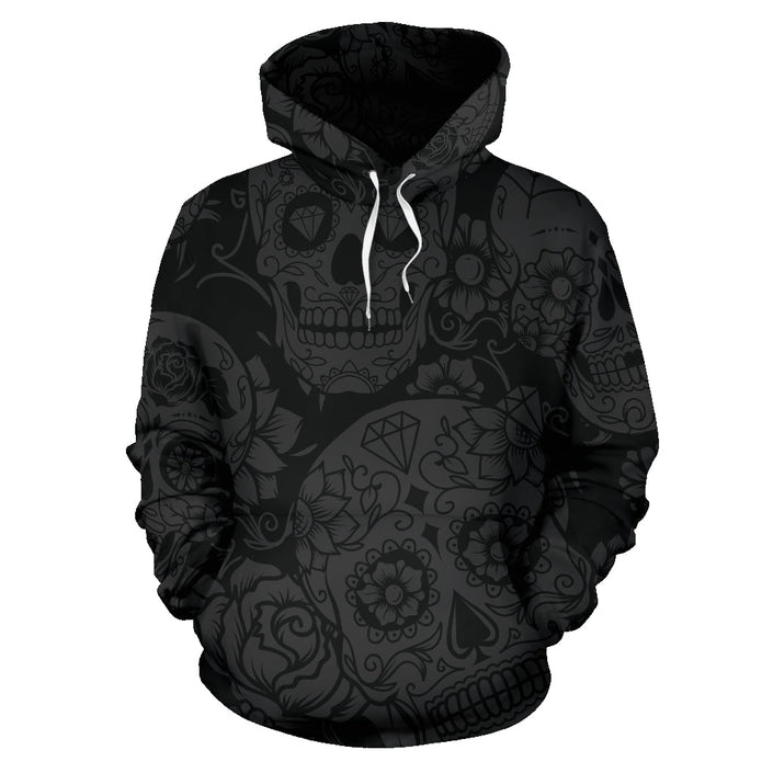 Dark Sugar Skull Hoodie - Carbone's Marketplace